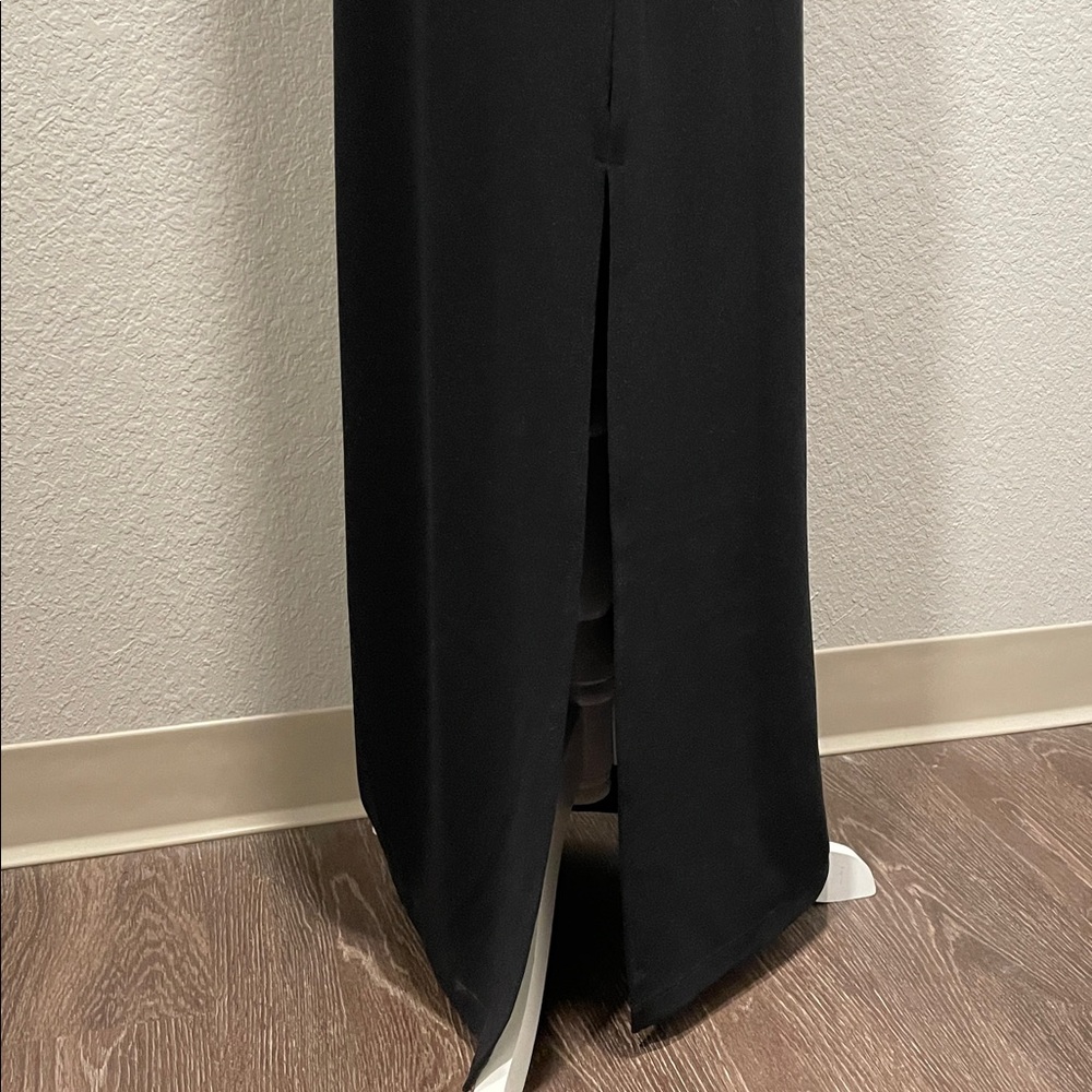 Boston Proper Black Gown, floor length dress
Over shoulder straps 3/4 Sleeves - Picture 8 of 8